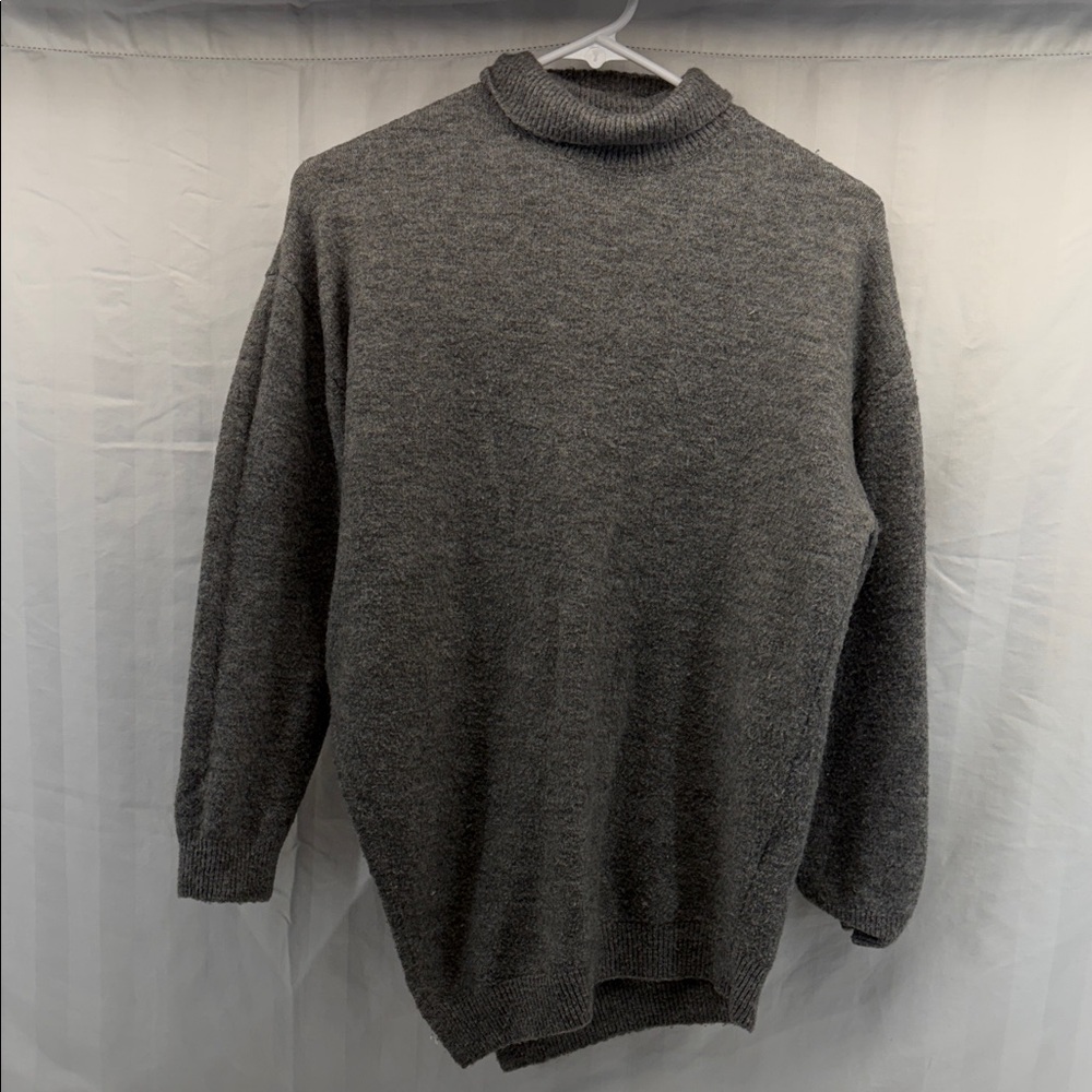 Women's Classic Gray Turtleneck Sweater